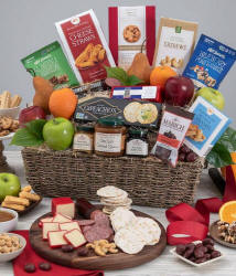 Fresh Fruit and Hors D'oeuvres Basket - Gourmet Gift Basket Delivery - Gourmet Gift Baskets for any occasion - Gourmet Gift Baskets - Gourmet Gift Towers
