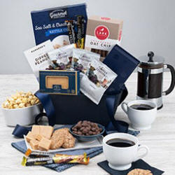 Coffee and Chocolates Gift Basket - Coffee and Snacks Gift Basket Delivery - Coffee and Snack Gifts