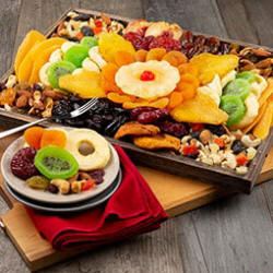 Kosher Dried Fruit & Nut Platter; fruit and nut gift baskets - Kosher Gift Basket Delivery - Kosher Gift Baskets