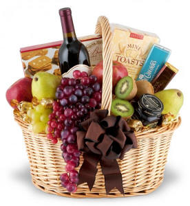 Elegance To Spare Gift Basket With Wine Same Day Delivery Today