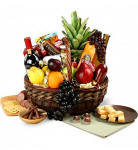 Executive Wine Fruit and Gourmet Basket $169.95