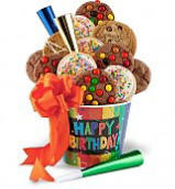 Send a birthday gift basket today. Birthday gift ideas. Birthday cakes, cookies and more.