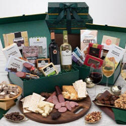 Anniversary Wine and Charcuteries Gift Tower - Anniversary Gift Baskets - Anniversary Gift Tower Delivery - Anniversary Gifts 
