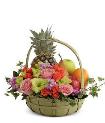 Flowers With Fruits Basket
