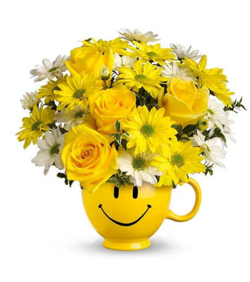 Happy Flowers In A Keepsake Mug