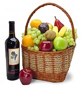 Fruit & Wine Basket