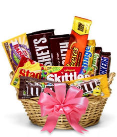Candy Basket Pink Bow $34.99