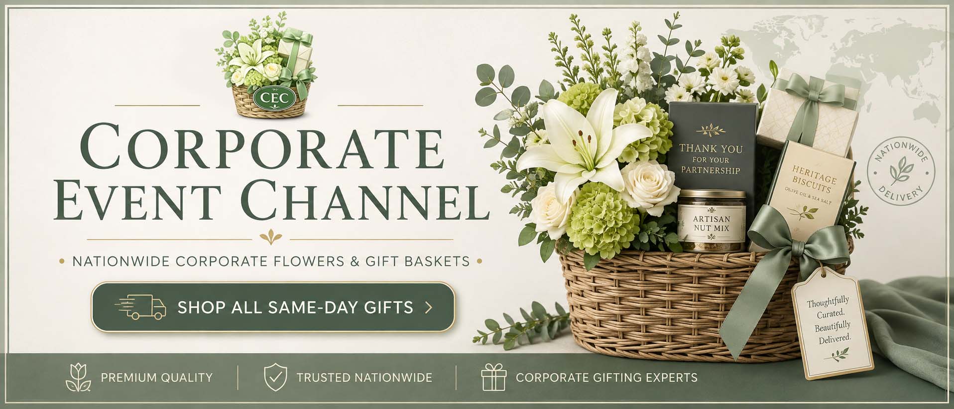 Corporate Event Channel Kentucky gift baskets and flower delivery