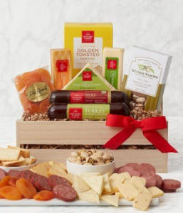 Meat and Cheese Wooded Gift Crate 84.99